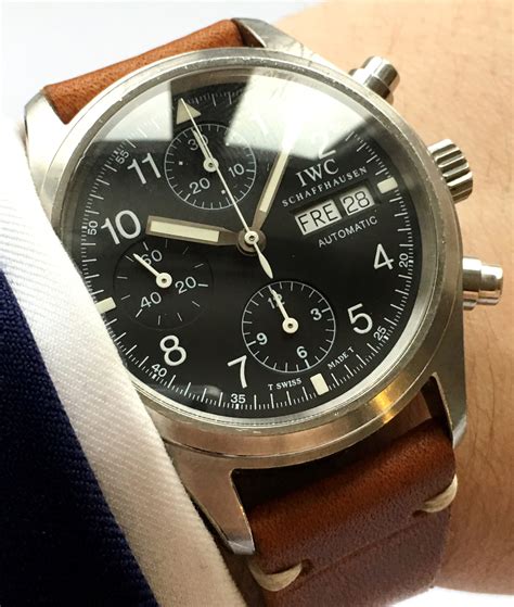 iwc der fliegerchronograph gold|iwc flieger watch review.